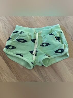 Bobo choses  Mint Green Eye-Print  Shorts